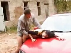 anal rape on broken car